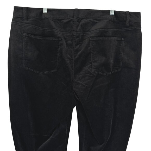 Talbots Heritage Velvet Pants Size 22W Black Cotton Polyester NWT PT-2464 - Picture 5 of 10